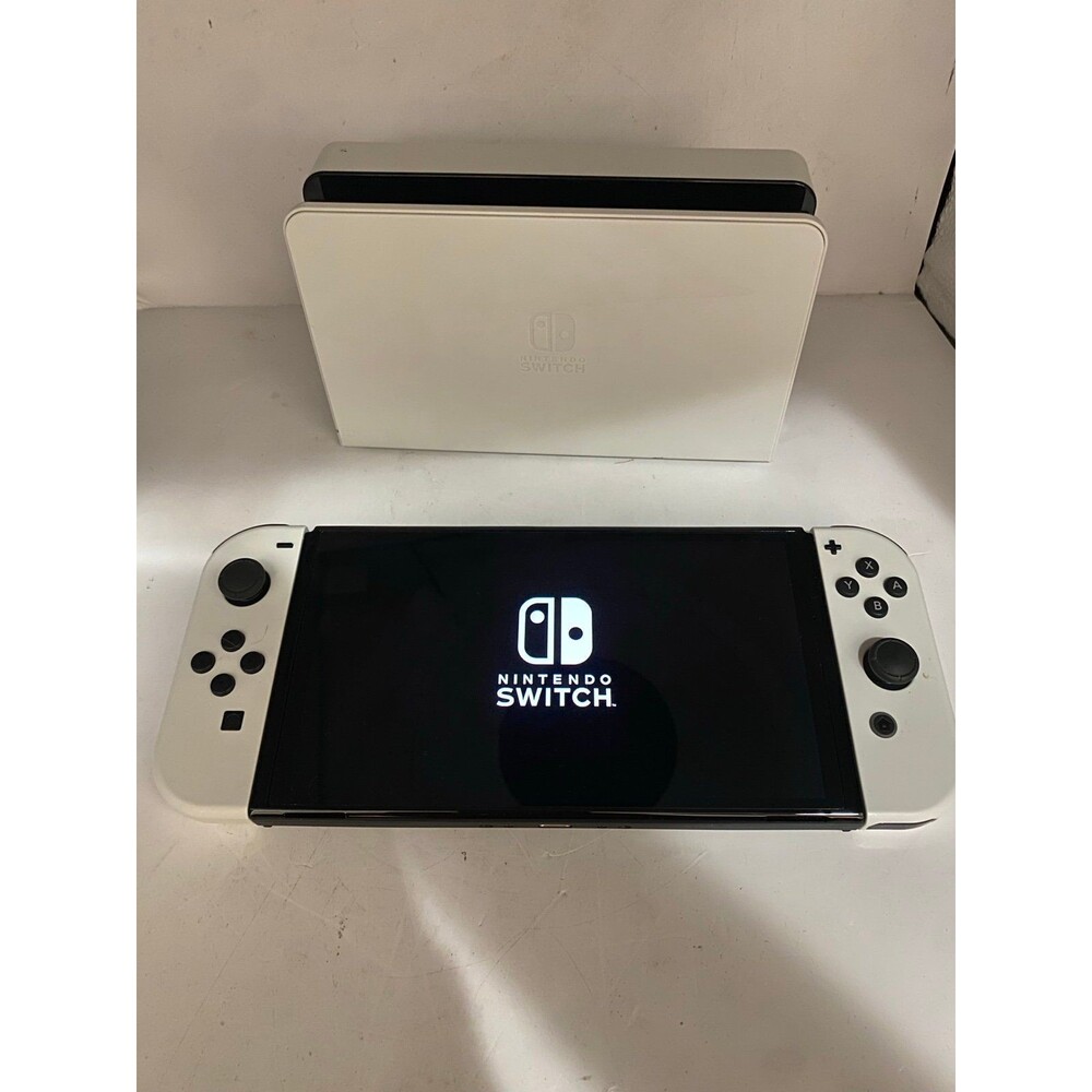Nintendo Switch OLED System 64GB Console in Box w/White Joy-Cons + Dock BOX - Picture 4 of 8